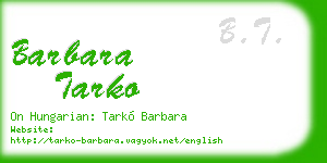 barbara tarko business card