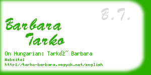 barbara tarko business card